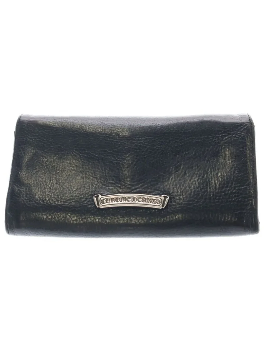 Chrome Hearts Judy Cross Ball Button Leather Wallet Black